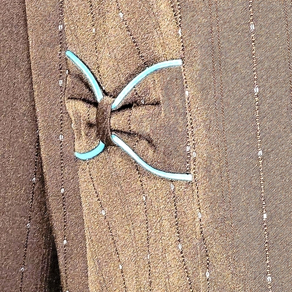 Classic Suit K.C. New York Black w Blue Detailed Pockets and Diamond 💎 - Picture 5 of 10